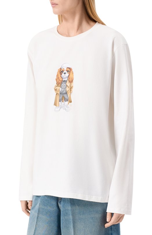 Хлопковый лонгслив Flashin FS26LSS Кремовый  FS26LSS Фото 3