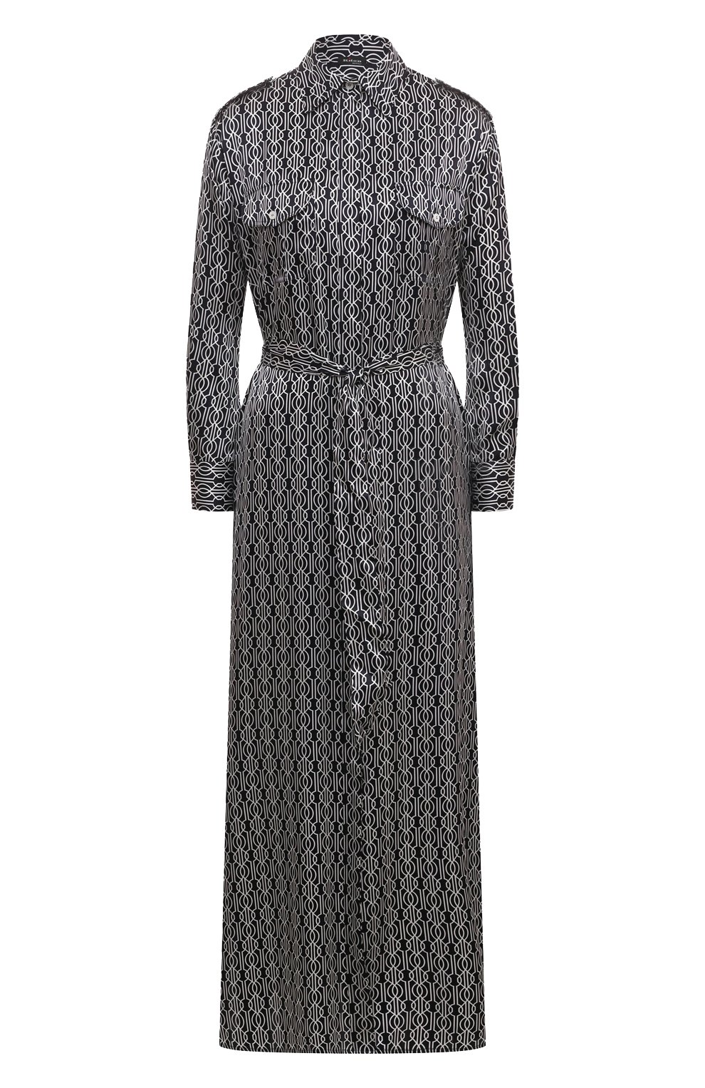 Атласное платье KITON темно-синего цвета по цене 214500 руб., арт. D47H321K0978C_SET, фото 1 Атласное платье KITON, арт. D47H321K0978C_SET, фото 1