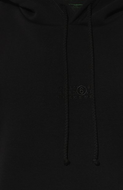 Худи MM6 черного цвета по цене 49950 руб., арт. SH0GU0004/S25624, фото 5 Худи MM6, арт. SH0GU0004/S25624, фото 5