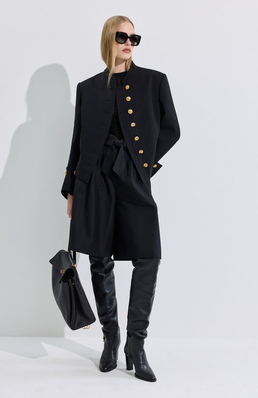 Кожаные ботфорты Julia 85 Saint Laurent 840702/AAFBC Чёрный  840702/AAFBC Фото 7