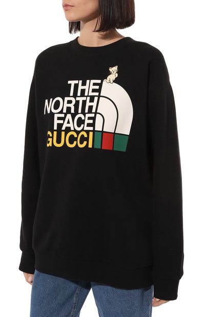 Хлопковый свитшот the north face x gucci GUCCI, арт. 617964 XJDTE, фото 3