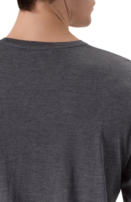 Футболка из шелка и хлопка 12 STOREEZ 133451 Серый  133451 Фото 5