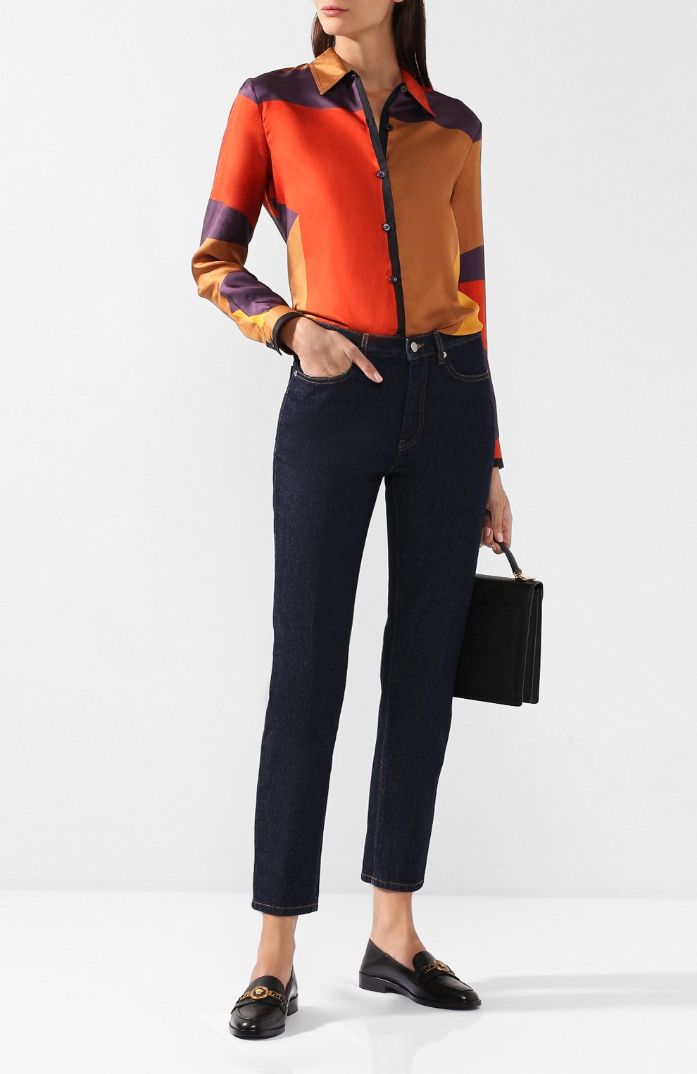 Шелковая блуза с принтом BOTTEGA VENETA, арт. 538599/VEV41, фото 2