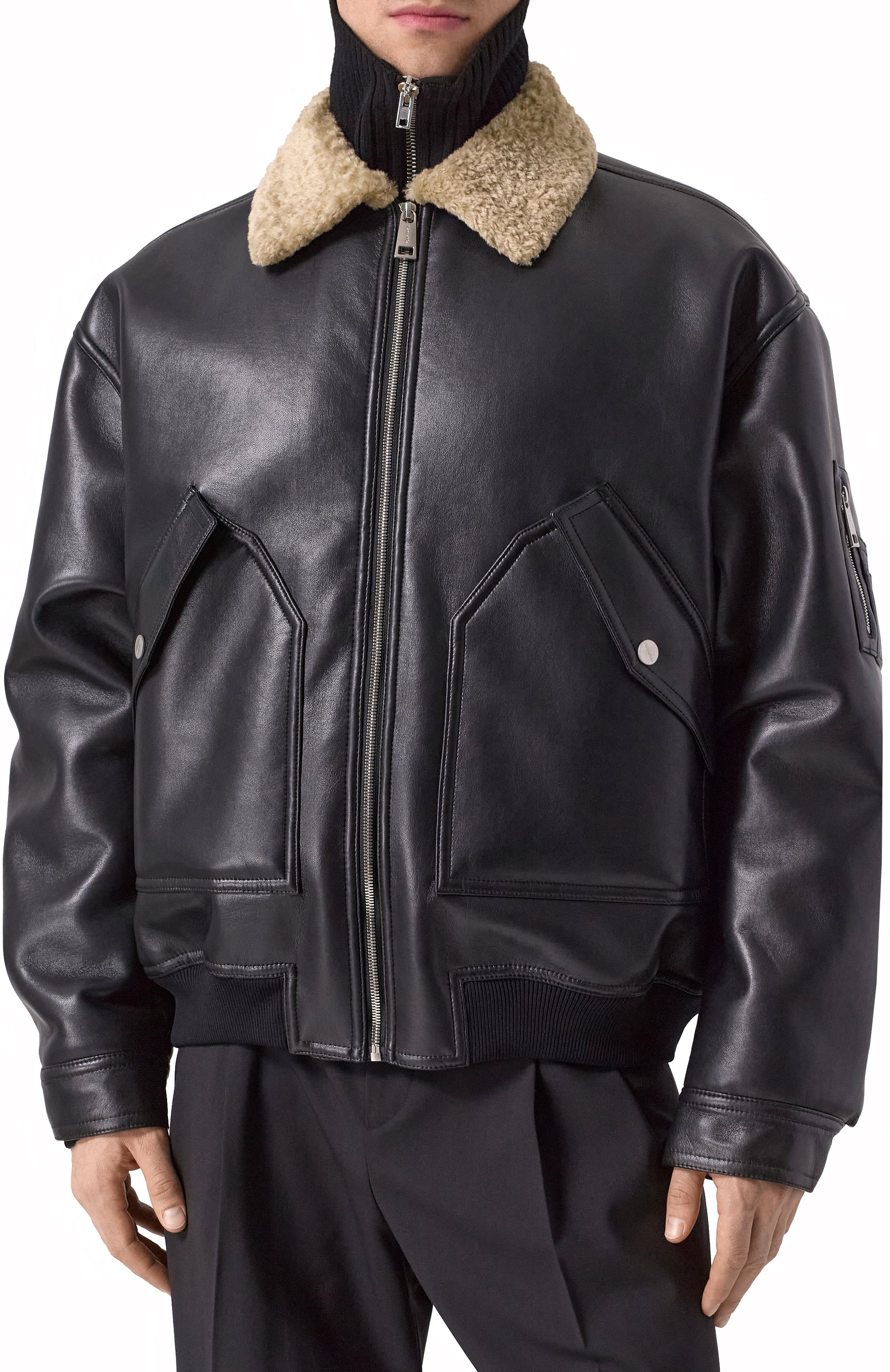 Бомбер из экокожи NANUSHKA, арт. NM24FWJK02168, фото 3