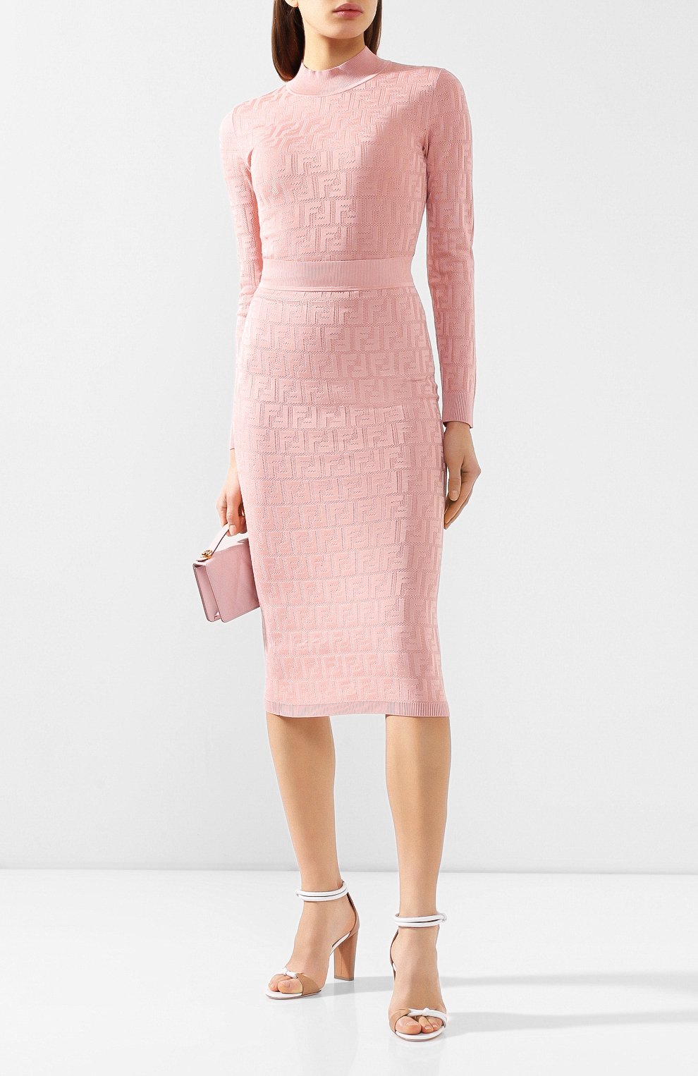 Юбка из смеси хлопка и вискозы FENDI, арт. FZQ598 AAVG, фото 2