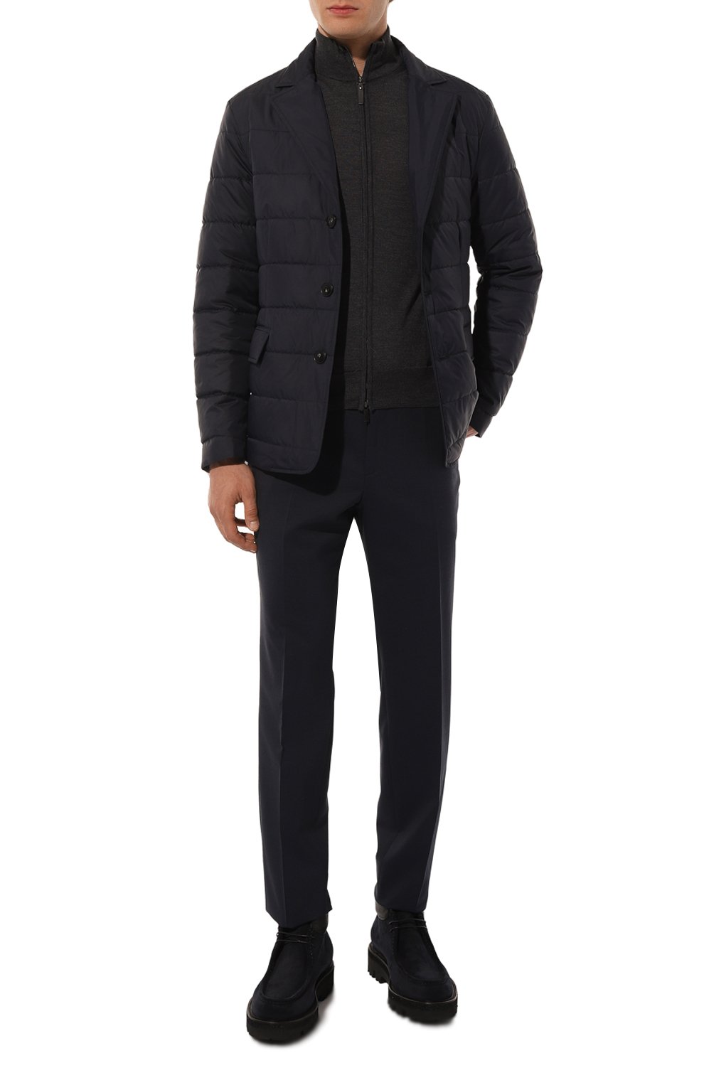 Замшевые ботинки BARRETT темно-синего цвета по цене 56700 руб., арт. 222U007.11, фото 2 Замшевые ботинки BARRETT, арт. 222U007.11, фото 2