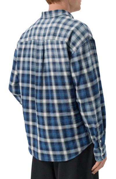 Хлопковая рубашка DSQUARED2 синего цвета по цене 59350 руб., арт. S74DM1056/D35470, фото 4 Хлопковая рубашка DSQUARED2, арт. S74DM1056/D35470, фото 4