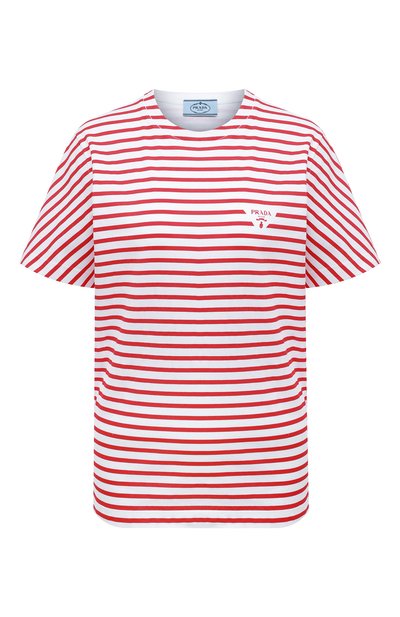 Хлопковая футболка PRADA, арт. 3590A-103D-F0970-221, фото 1