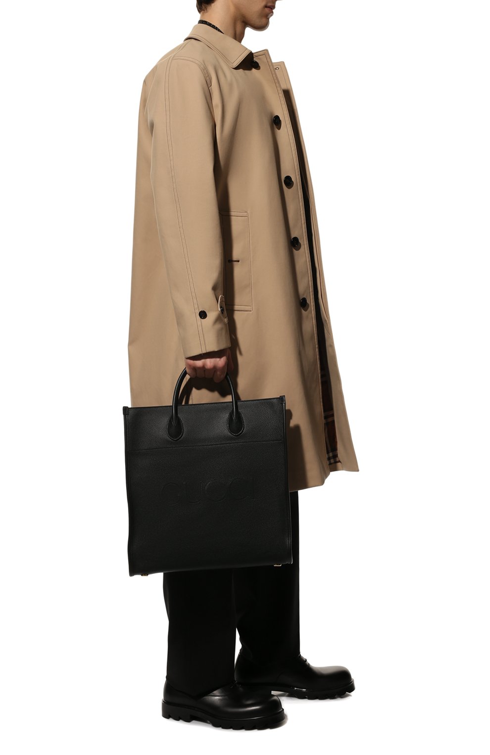 Кожаная сумка-тоут  GUCCI, арт. 674850/0E8IG, фото 3