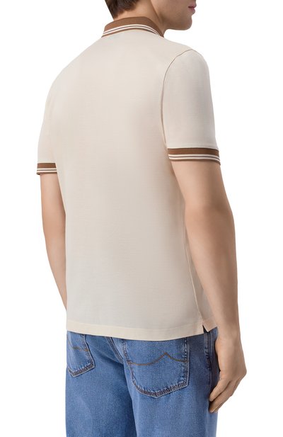 Хлопковое поло GRAN SASSO светло-бежевого цвета по цене 26050 руб., арт. 60147/74219, фото 4 Хлопковое поло GRAN SASSO, арт. 60147/74219, фото 4