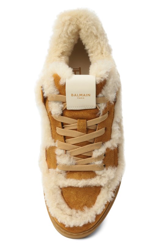 Замшевые кеды B-Court Flip Balmain FN1VI753/LSHR Коричневый  FN1VI753/LSHR Фото 6