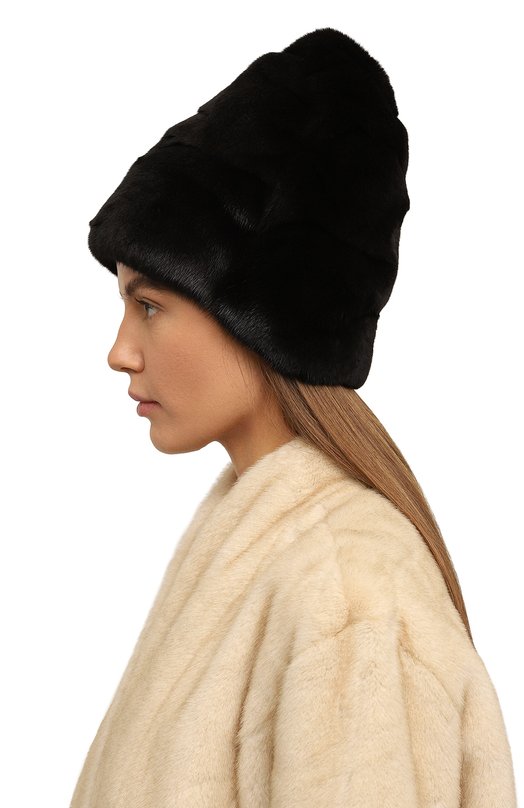 Шапка из меха норки Шарпей FurLand 0204100110147600000 Чёрный  0204100110147600000 Фото 2