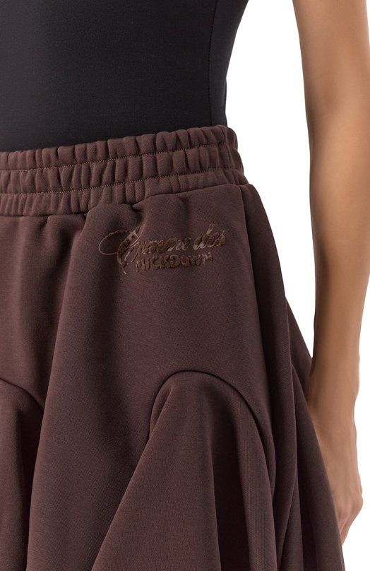 Хлопковая юбка Comme des Fuckdown CFABW01394 Коричневый  CFABW01394 Фото 5