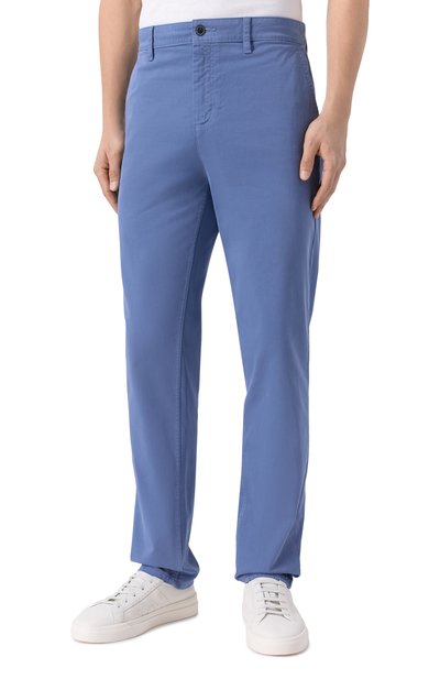 Хлопковые брюки BOSS ORANGE синего цвета по цене 16500 руб., арт. 50510917, фото 3 Хлопковые брюки BOSS ORANGE, арт. 50510917, фото 3