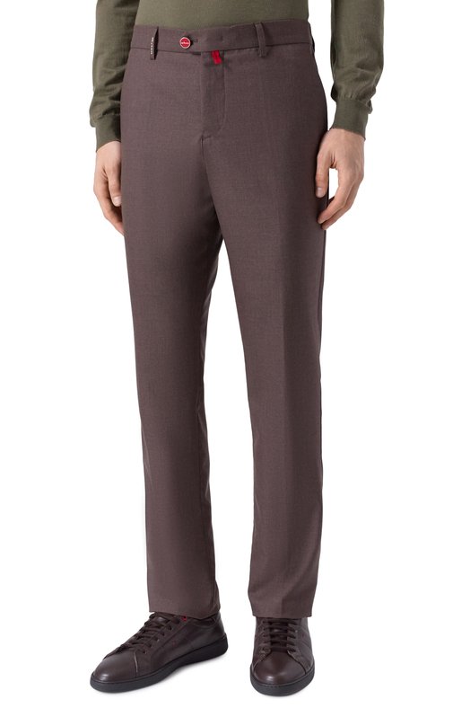 Кашемировые брюки Kiton UFPPERK0130H06 Коричневый  UFPPERK0130H06 Фото 3