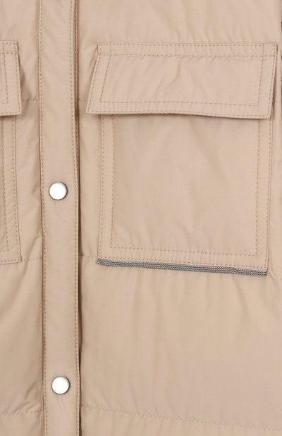 Пуховик BRUNELLO CUCINELLI светло-бежевого цвета по цене 139000 руб., арт. BG501J439B, фото 3 Пуховик BRUNELLO CUCINELLI, арт. BG501J439B, фото 3