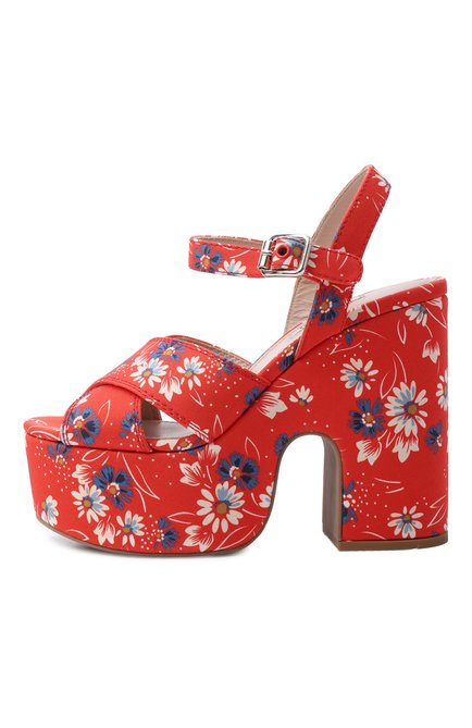 Женские текстильные босоножки MIU MIU, арт. 5XZ440-3L7I-F0011-125