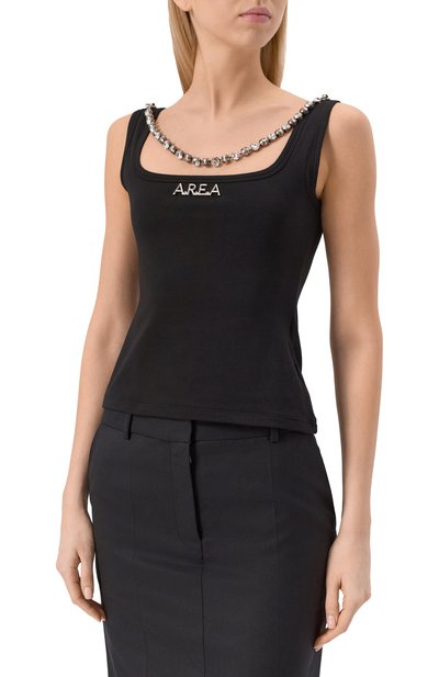 Хлопковая майка AREA черного цвета по цене 51500 руб., арт. 0000TP0021FA01, фото 3 Хлопковая майка AREA, арт. 0000TP0021FA01, фото 3