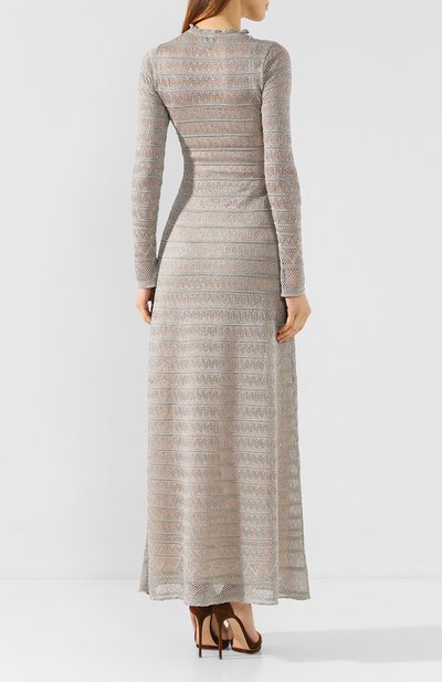 Платье-макси M MISSONI серебряного цвета по цене 87150 руб., арт. 2DG00313/2K004M, фото 4 Платье-макси M MISSONI, арт. 2DG00313/2K004M, фото 4