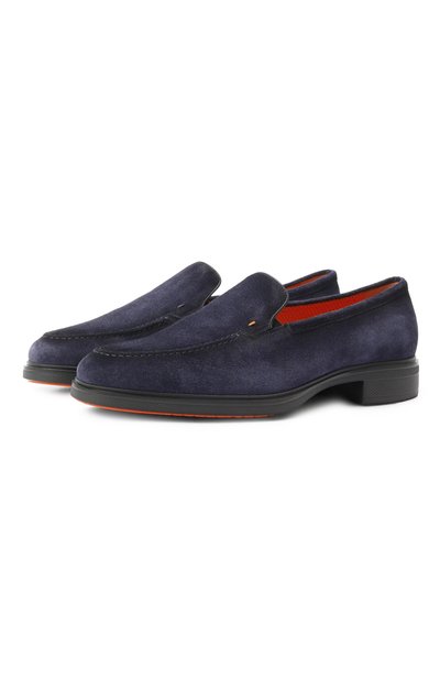 Мужские замшевые лоферы easy on SANTONI, арт. MGEG19032NEAXGEX