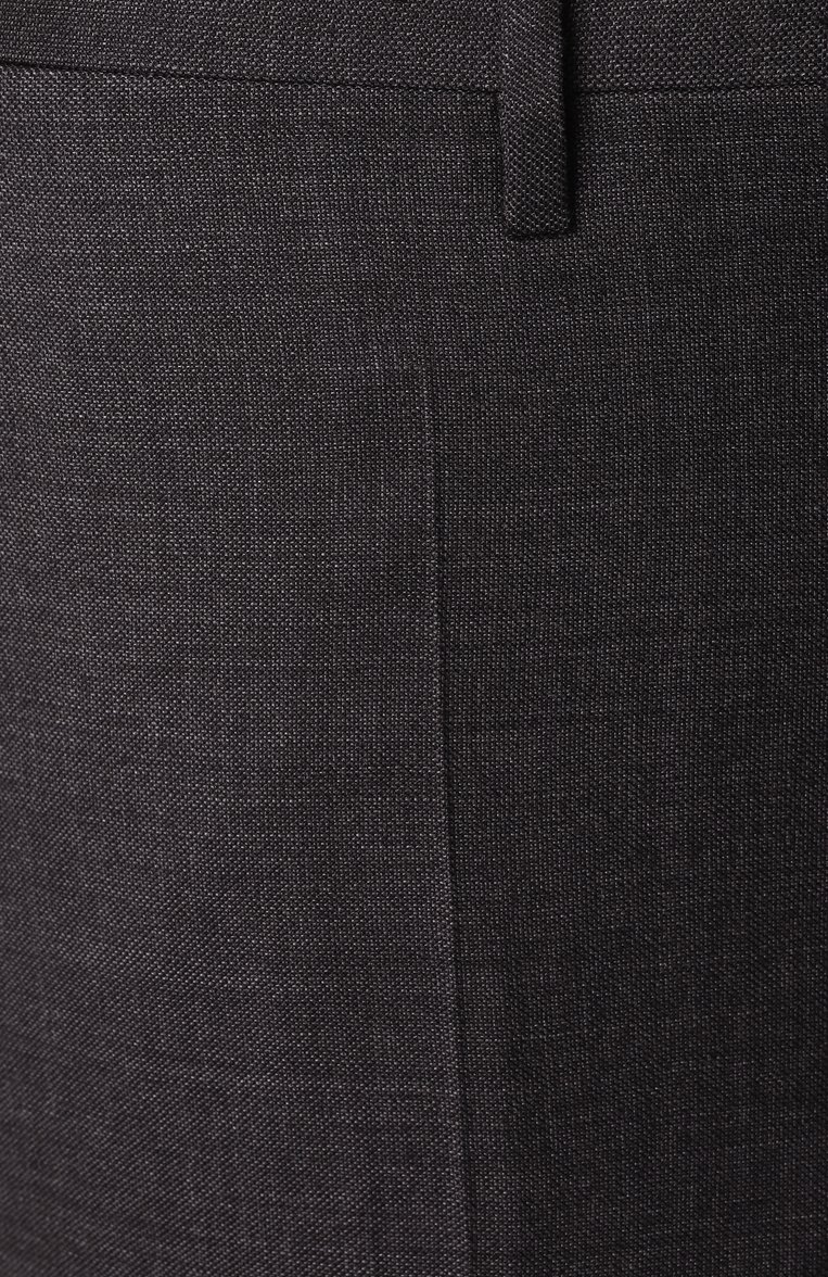 Мужские шерстяные брюки CORNELIANI темно-серого цвета, арт. 255B01-2517087 | Фото 6 (Материал внешний: Шерсть; Драгоценные камни: Проставлено; Материал сплава: Проставлено; Длина (брюки, джинсы): Стандартные; Случай: Повседневный; Стили: Кэжуэл)