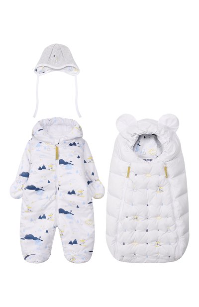 Пуховый комплект на выписку северный мишка CHEPE, арт. 391015, фото 1