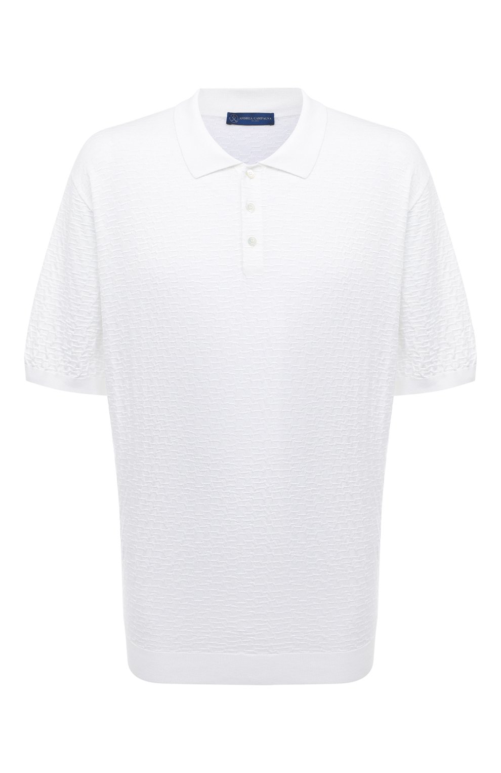 Хлопковое поло ANDREA CAMPAGNA, арт. SU23-93103-S0LID/60, фото 1