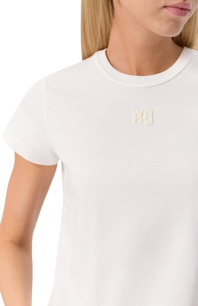 Хлопковая футболка ALEXANDERWANG.T белого цвета по цене 32850 руб., арт. 4CC3241521, фото 5 Хлопковая футболка ALEXANDERWANG.T, арт. 4CC3241521, фото 5