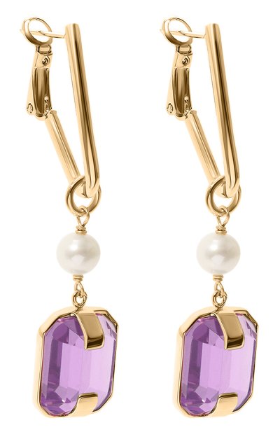 Серьги CRYSTALLINE JEWELLERY сиреневого цвета по цене 13860 руб., арт. 380YA, фото 3 Серьги CRYSTALLINE JEWELLERY, арт. 380YA, фото 3