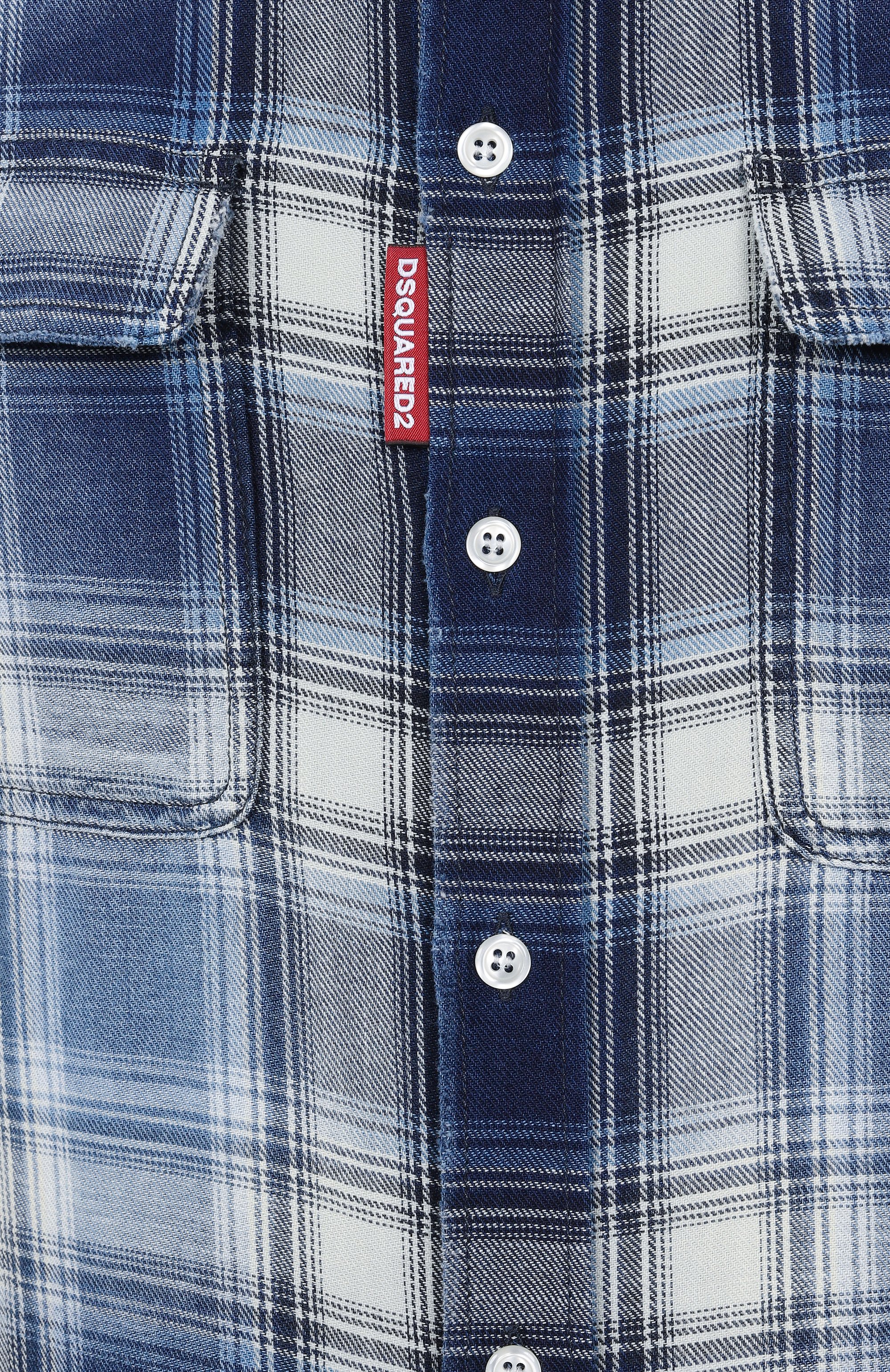 Хлопковая рубашка DSQUARED2, арт. S74DM0899/D35206, фото 6