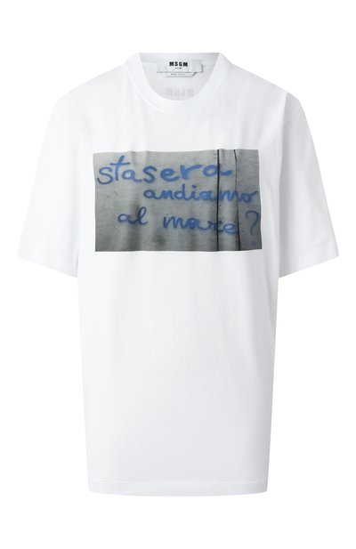 Женская хлопковая футболка MSGM, арт. 3841MDM149/257002