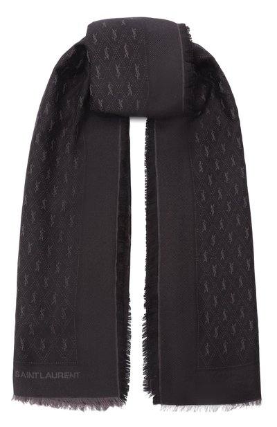 Женская шарф из шерсти и хлопка SAINT LAURENT, арт. 689147/3YI74