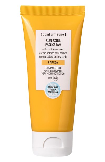 Женское солнцезащитный крем для лица spf50 sun soul (60ml) COMFORT ZONE, арт. 12568