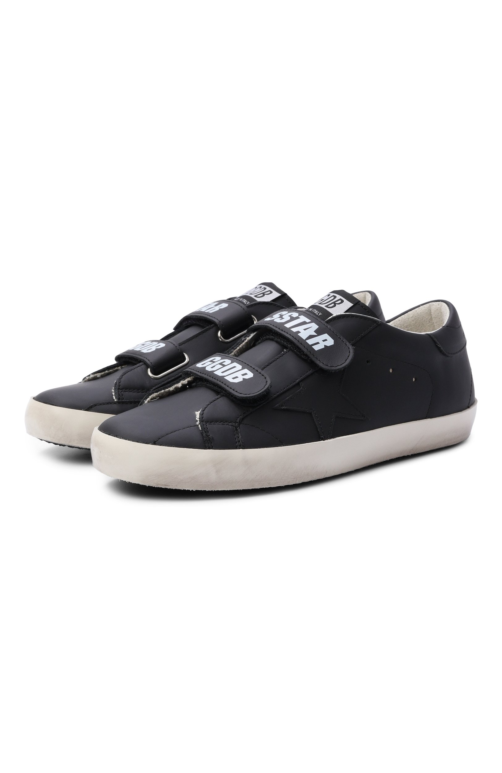Кожаные кеды super star GOLDEN GOOSE DELUXE BRAND черного цвета по цене 49950 руб., арт. GTF00111.F008173, фото 1 Кожаные кеды super star GOLDEN GOOSE DELUXE BRAND, арт. GTF00111.F008173, фото 1