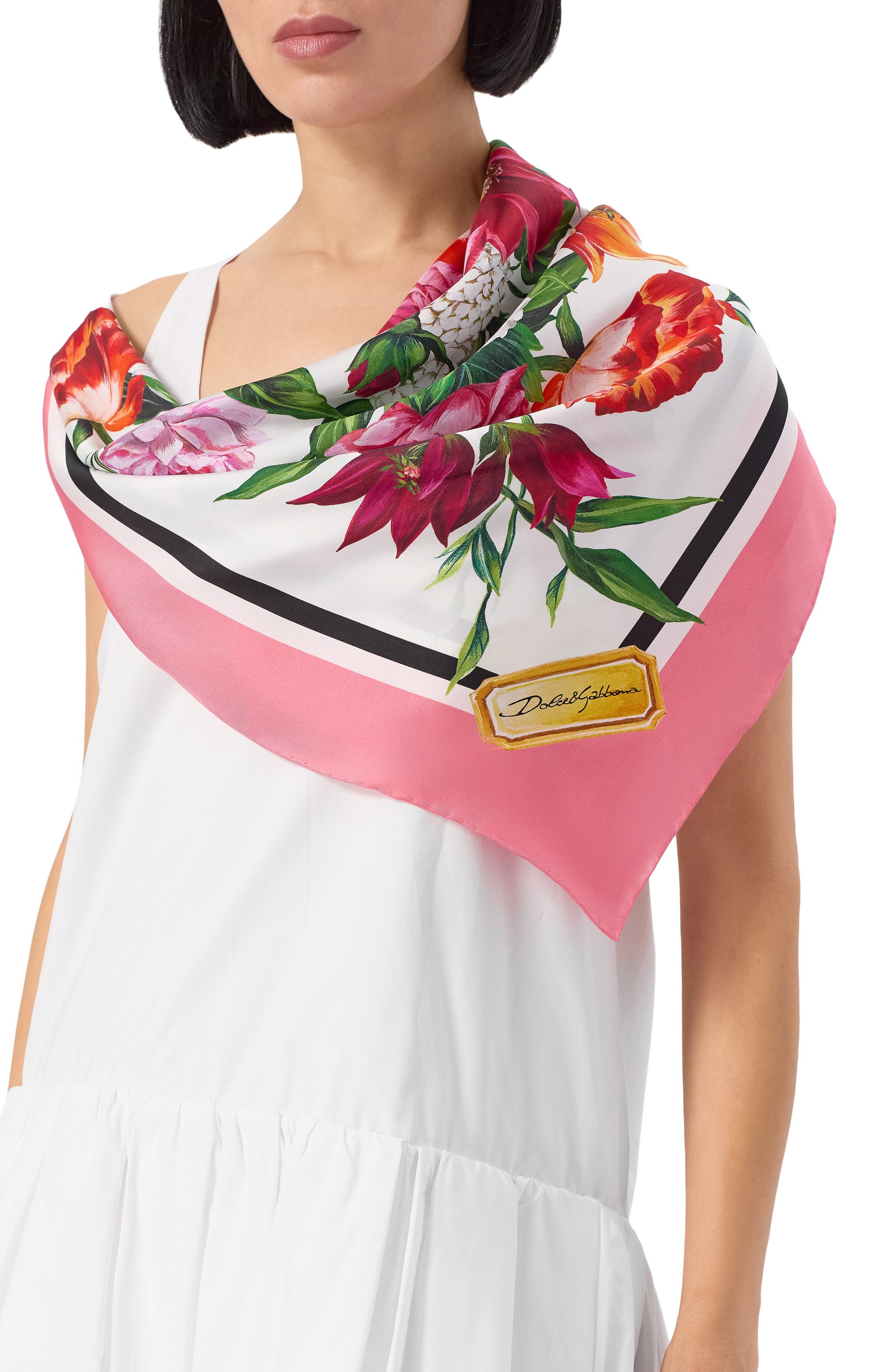 Шелковый платок DOLCE & GABBANA, арт. FN090R/GDC7A, фото 2