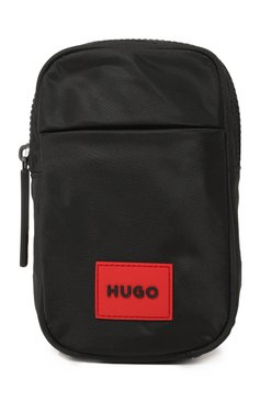 Мужская текстильная сумка HUGO черного цвета, арт. 50492746 | Фото 1 (Материал сплава: Проставлено; Размер: mini; Ремень/цепочка: На ремешке; Драгоценные камни: Проставлено)