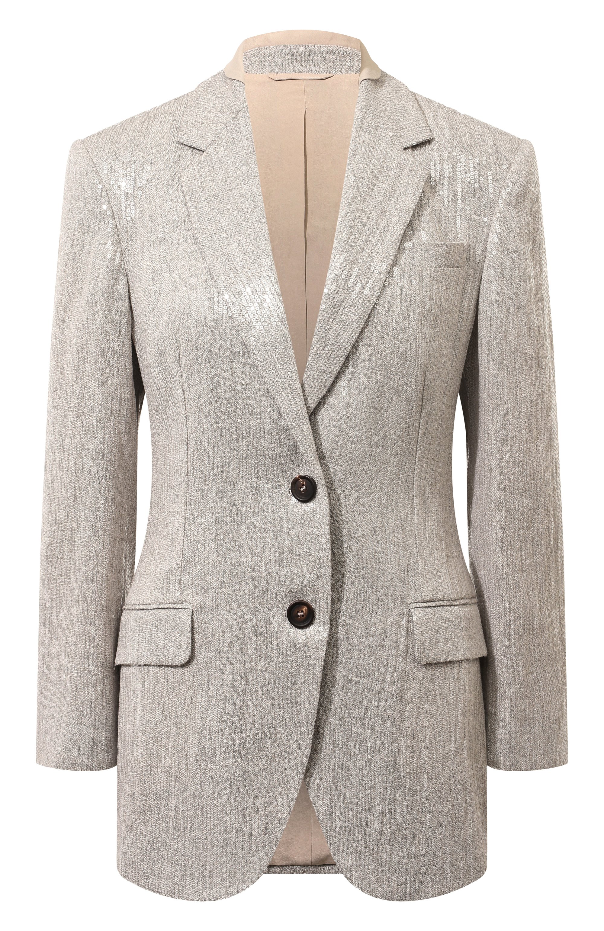 Льняной �жакет с отделкой пайетками BRUNELLO CUCINELLI, арт. MH5702187, фото 1