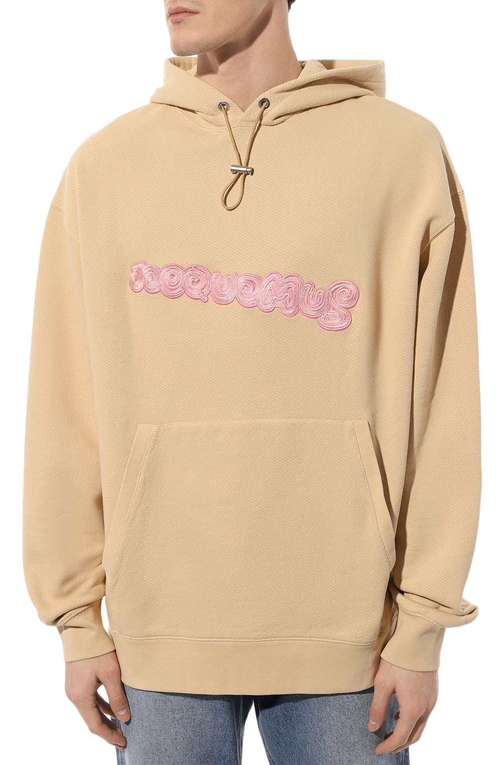 Хлопковое худи JACQUEMUS, арт. 22H226JS070/2088PRINTLOGOSPIRALBEIGE, фото 3