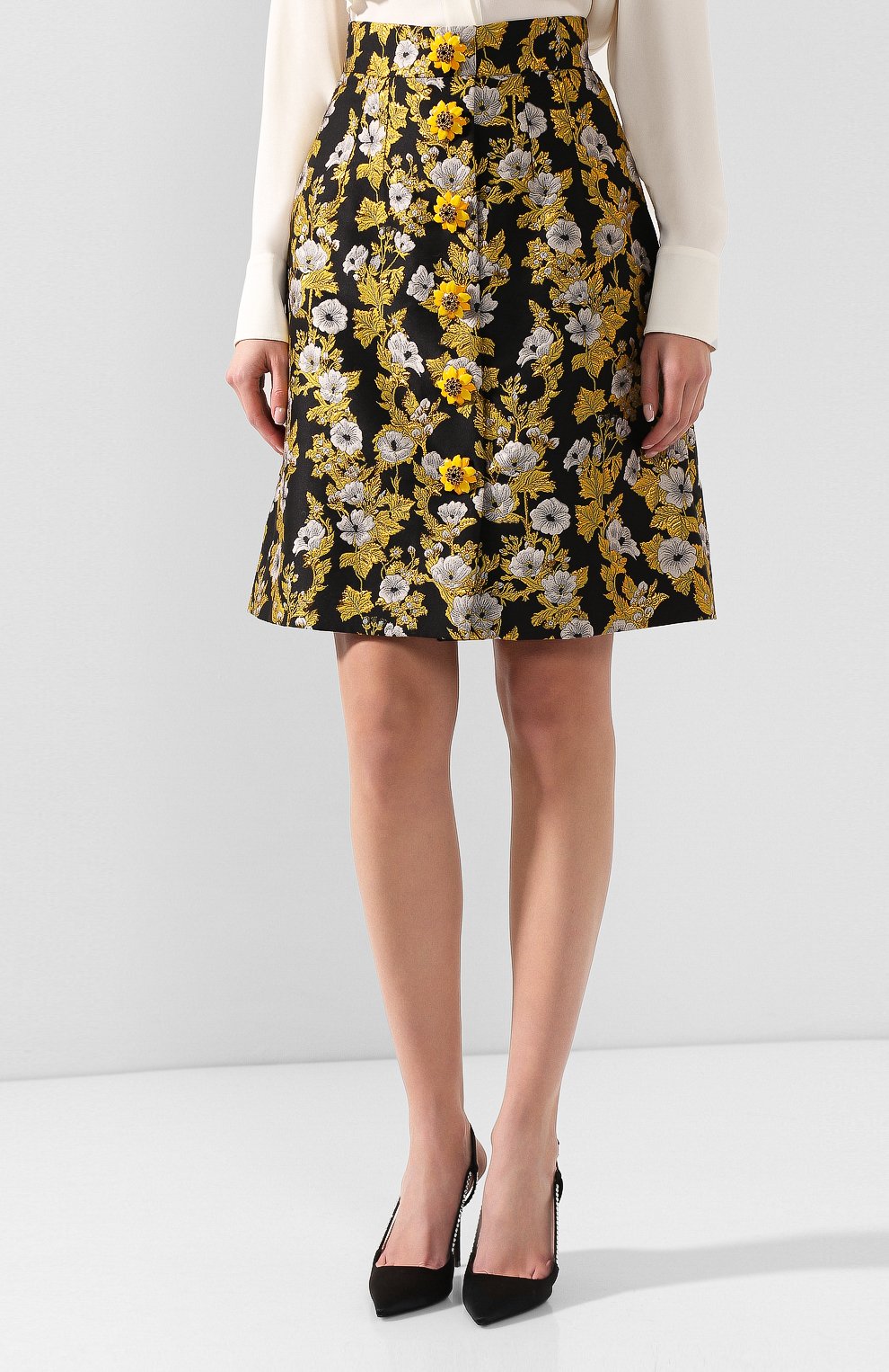Юбка DOLCE & GABBANA золотого цвета по цене 156500 руб., арт. F4BMKZ/FJM6B, фото 3 Юбка DOLCE & GABBANA, арт. F4BMKZ/FJM6B, фото 3