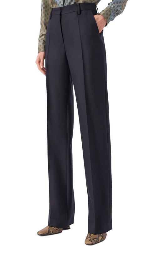 Шерстяные брюки Dries Van Noten 130923/3193 Синий  130923/3193 Фото 3