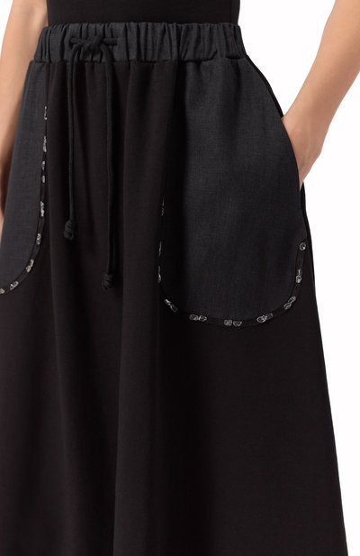 Юбка из хлопка и льна MIDGARD PARIS, арт. ST55CN-OS-BK, фото 5