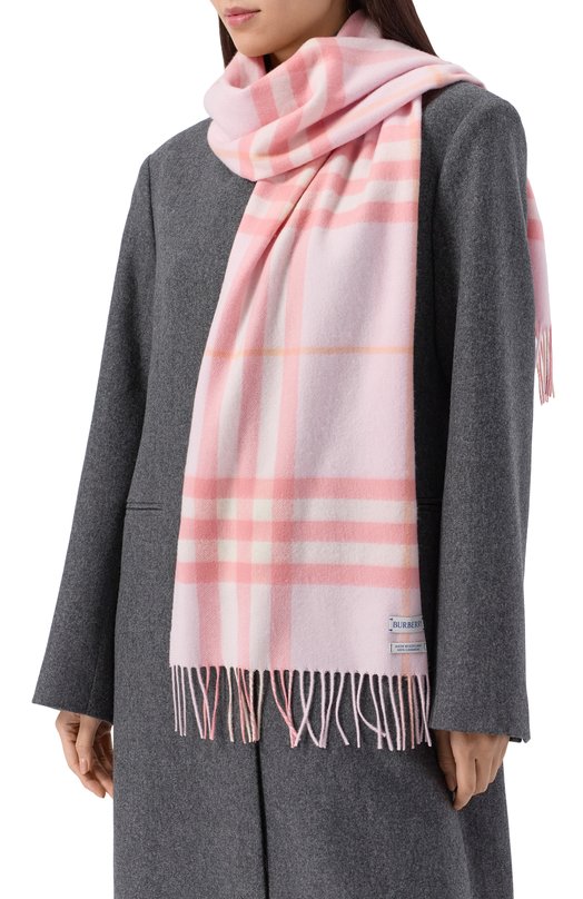Кашемировый шарф Burberry 8112635 Розовый  8112635 Фото 2
