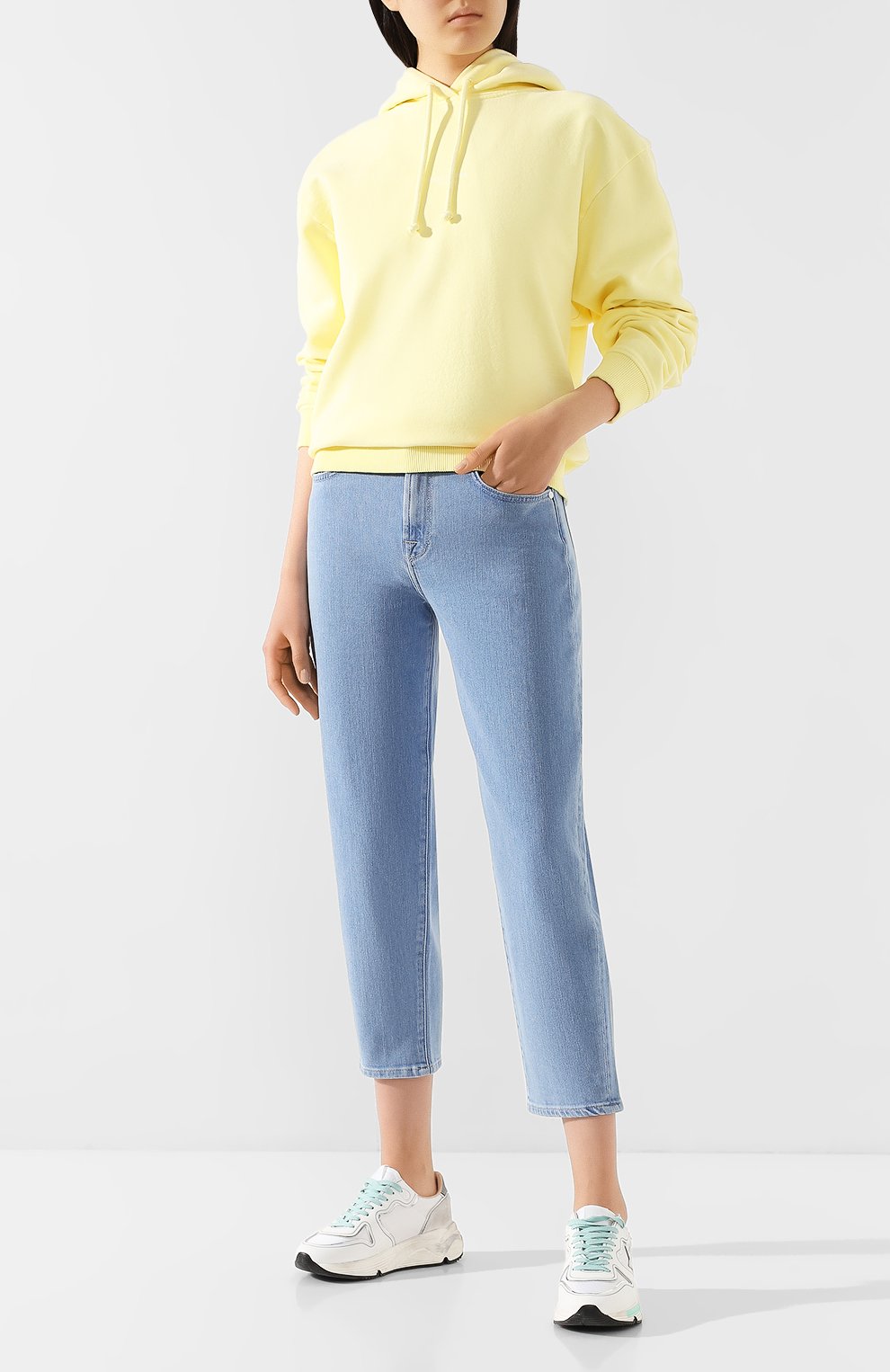 Хлопковое худи ACNE STUDIOS желтого цвета по цене 41300 руб., арт. AI0049, фото 2 Хлопковое худи ACNE STUDIOS, арт. AI0049, фото 2