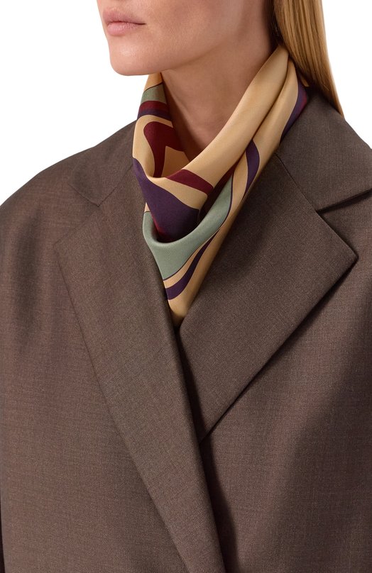 Шелковый платок Coccinelle E7 TNV 38 01 01 Бежевый  E7 TNV 38 01 01 Фото 2