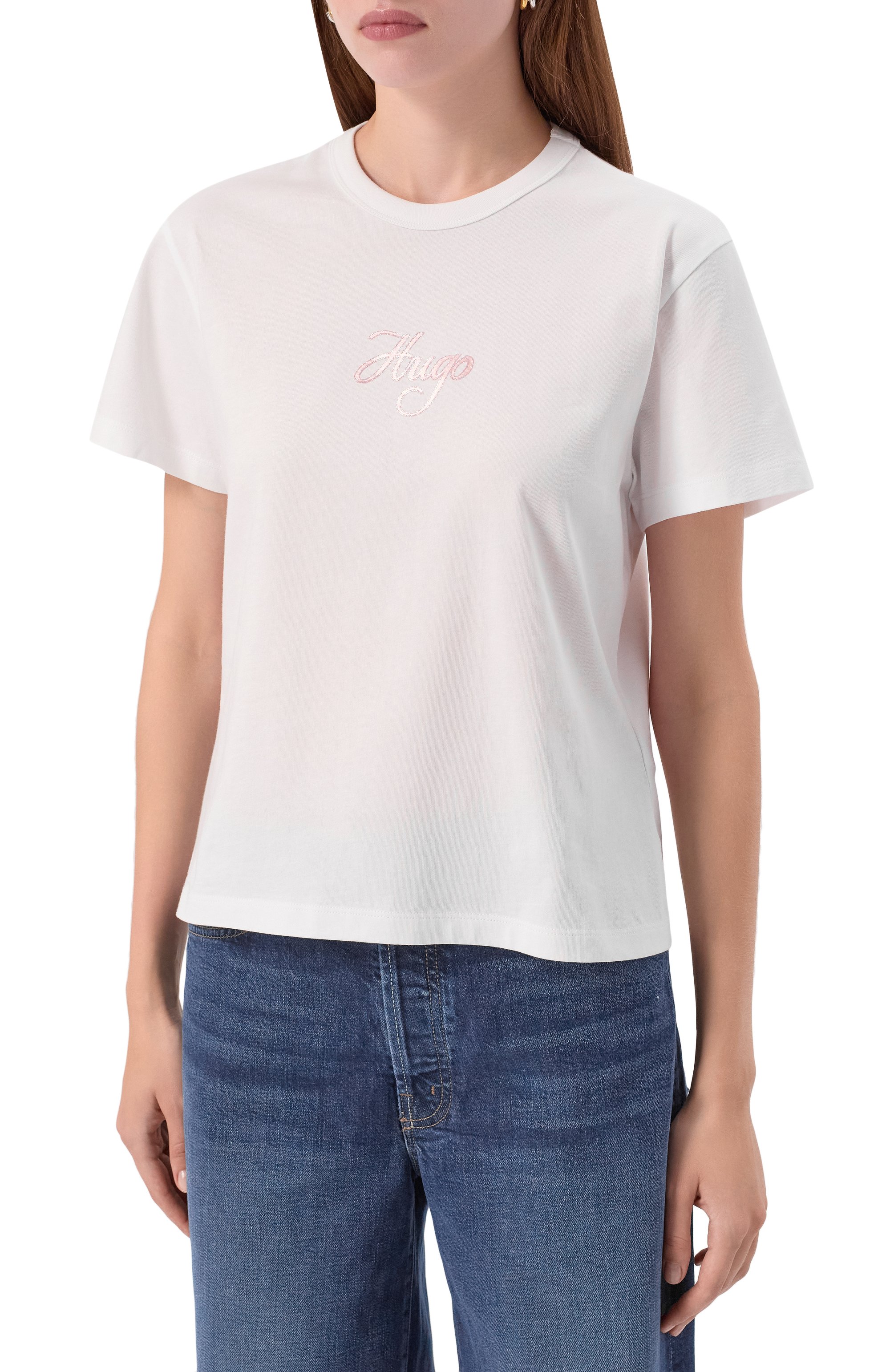 Хлопковая футболка HUGO, арт. 50550117, фото 3