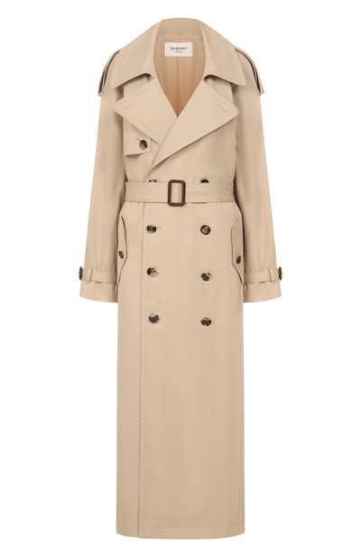 Женский хлопковый тренч SAINT LAURENT, арт. 812414/Y3A99