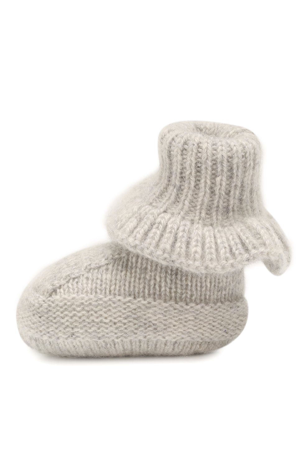 Кашемировые пинетки BABY T серого цвета по цене 5565 руб., арт. 19AIC873SA, фото 2 Кашемировые пинетки BABY T, арт. 19AIC873SA, фото 2