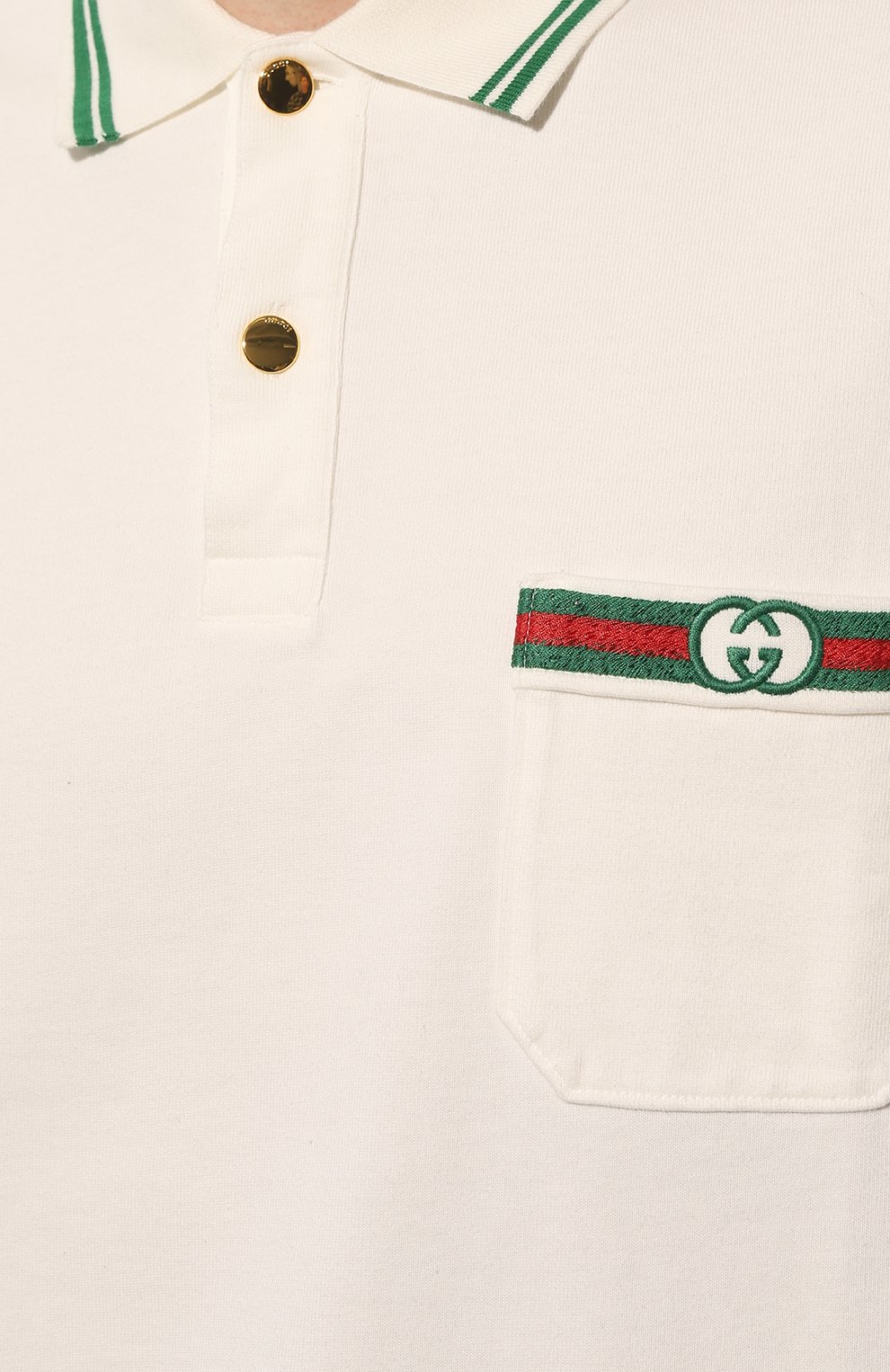 Хлопковое поло GUCCI кремового цвета по цене 70560 руб., арт. 628339 XJCQR, фото 5 Хлопковое поло GUCCI, арт. 628339 XJCQR, фото 5