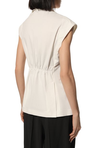 Хлопковый жилет TELA молочного цвета по цене 39950 руб., арт. 08 0447 01 9590, фото 4 Хлопковый жилет TELA, арт. 08 0447 01 9590, фото 4