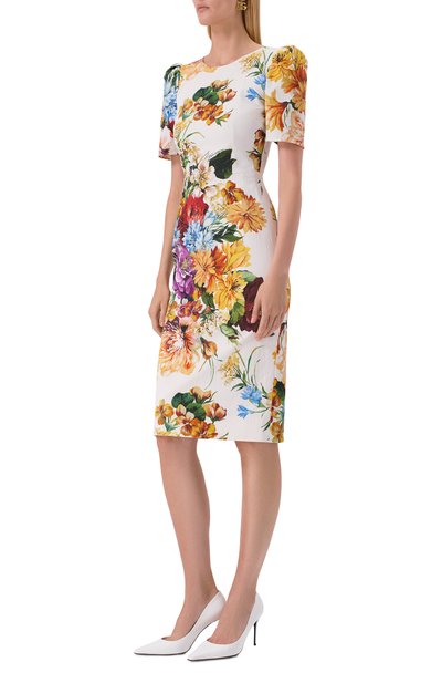 Платье из хлопка и вискоз�ы DOLCE & GABBANA, арт. F6TYCT/FSRQU, фото 3